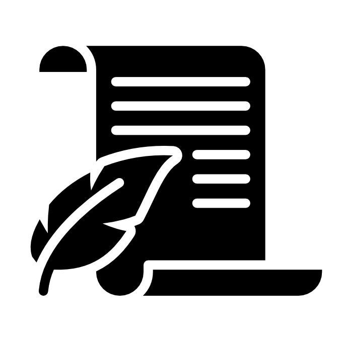 black storytelling icon
